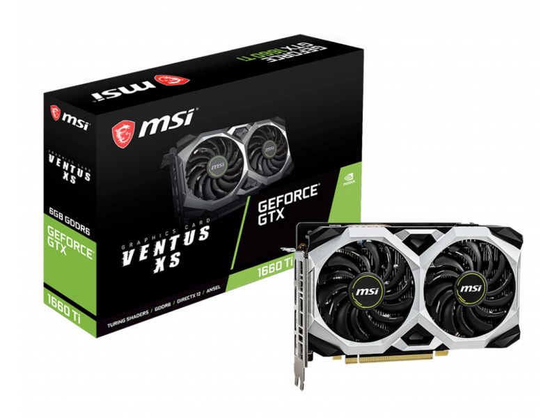 MSI VGA GeForce® GTX 1660 Ti 6GB Ventus XS |V375-063R