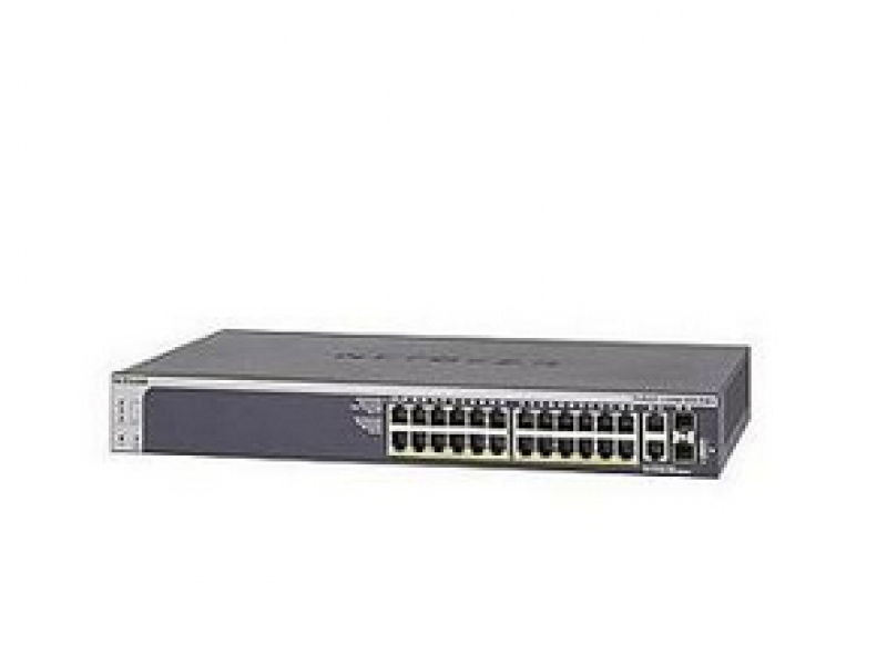 Netgear Switch 28x1000 PoE+ 2x10GBT 2xSFP+ S3300-2 - GS728TXP-100NES