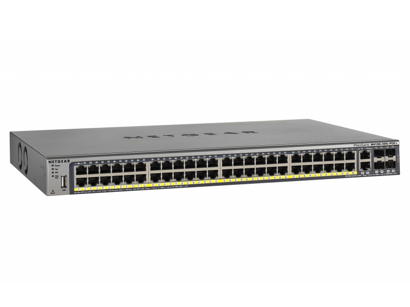 Netgear Switch 48x1000 PoE+ 2xGbit (4x Shared SFP) - GSM7248P-100NES