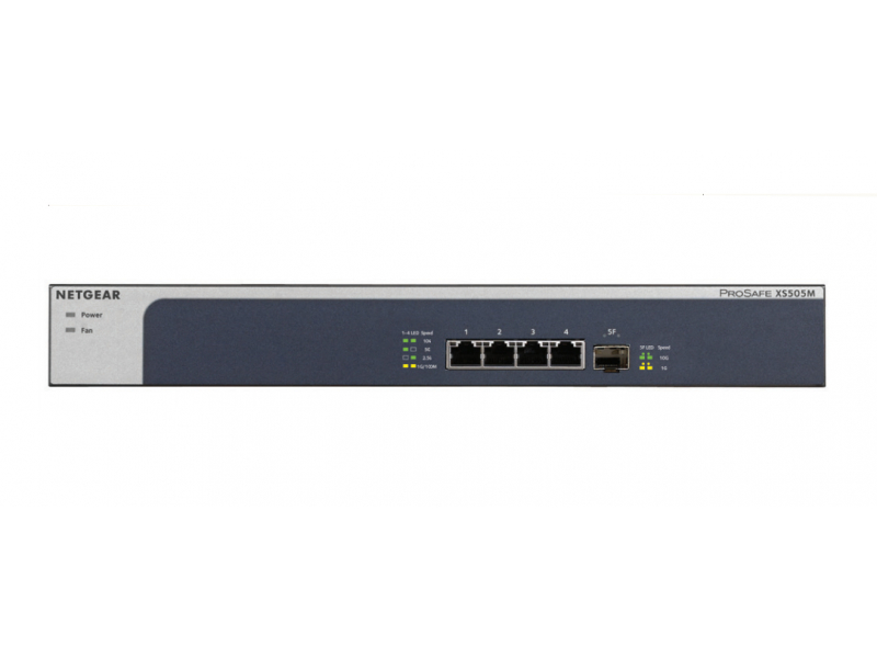 Netgear Switch 4x10GBT 1xSFP+ flüsterleise Metall - XS505M-100EUS