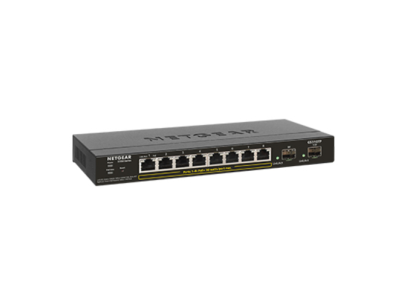 Netgear Switch 8x1000 PoE+ 2xSFP S350 series smSm. - GS310TP-100EUS