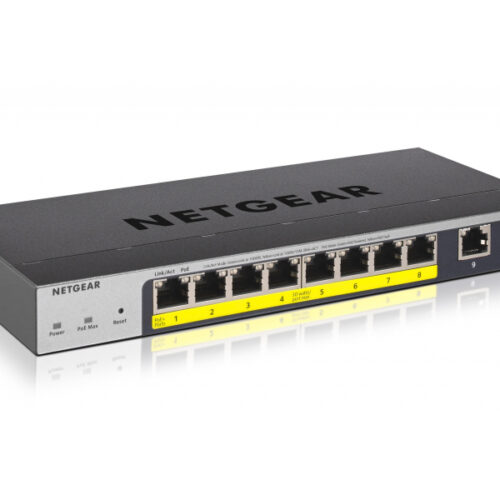 Netgear Switch 8x1000 PoE+ 2xSFP lüfterlos Metall - GS110TPP-100EUS