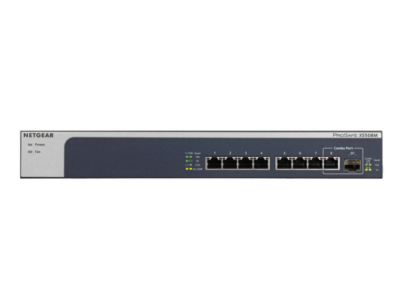 Netgear Switch 8x10GBT 1xSFP+ flüsterleise Metall - XS508M-100EUS