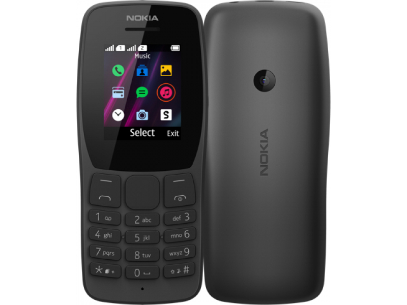 Nokia 110 Dual-SIM-Handy Black 16NKLB01A11