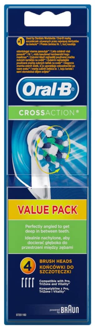 Oral-B Replacement Toothbrush CrossAction EB50-4