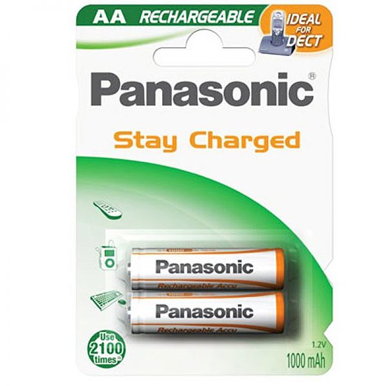 Panasonic Akku for DECT USE AA Mignon 1.20V 1000mAh 2St. P-6P