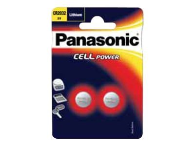 Panasonic Batterie Lith. Knopfzelle CR2032 3V Blister (2-Pack) CR-2032EL