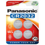 Panasonic Batterie Lithium CR2032 3V Blister (4-Pack) CR-2032EL