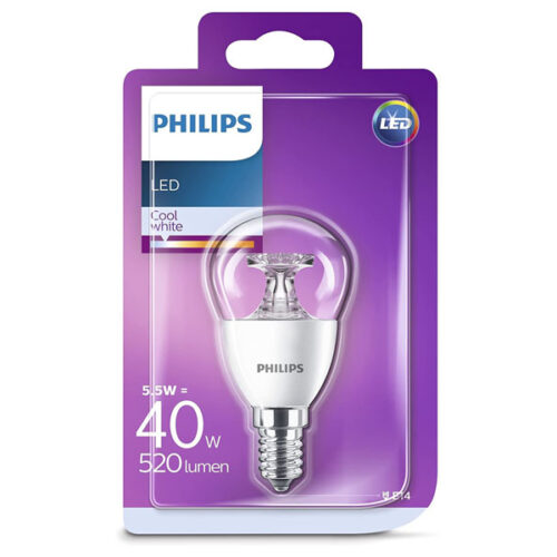 Philips LED Cool White E14 5,5W=40W 520 Lumen (1 Pcs.)