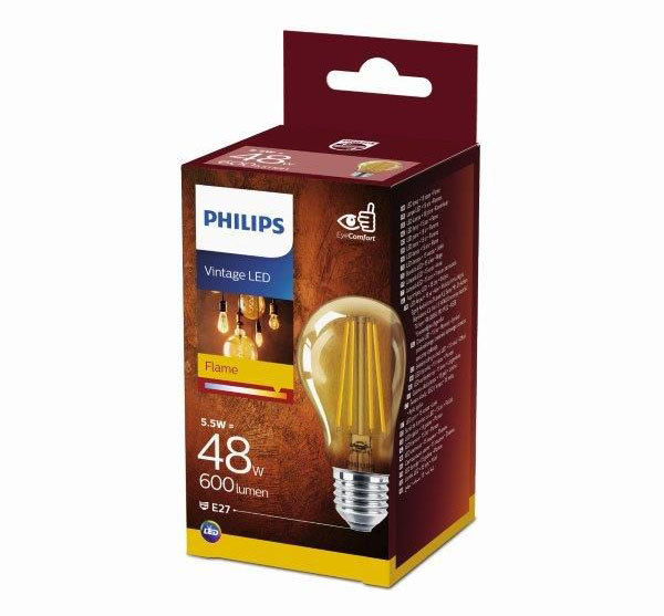 Philips LED VINTAGE Bulb E27 5,5W=48W 600 Lumen (1 Pcs.)