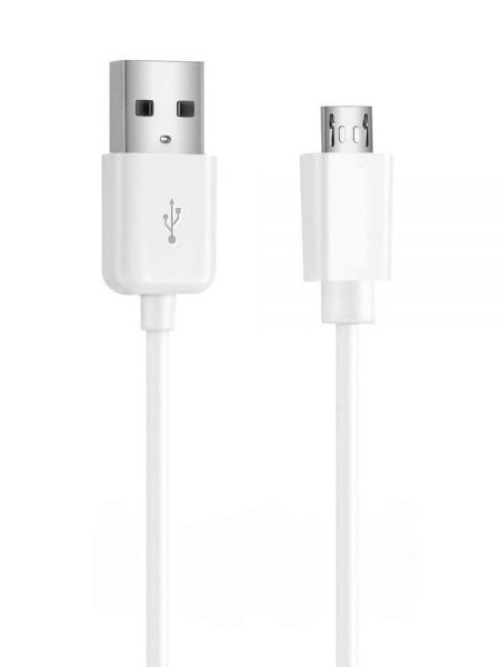 Reekin 2.4A SUPERFAST Charging Cable USB Micro-USB - 1,0 M (White-Nylon)