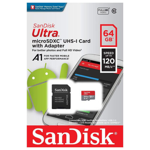 SanDisk MicroSDXC Ultra 64GB SDSQUA4-064G-GN6MA