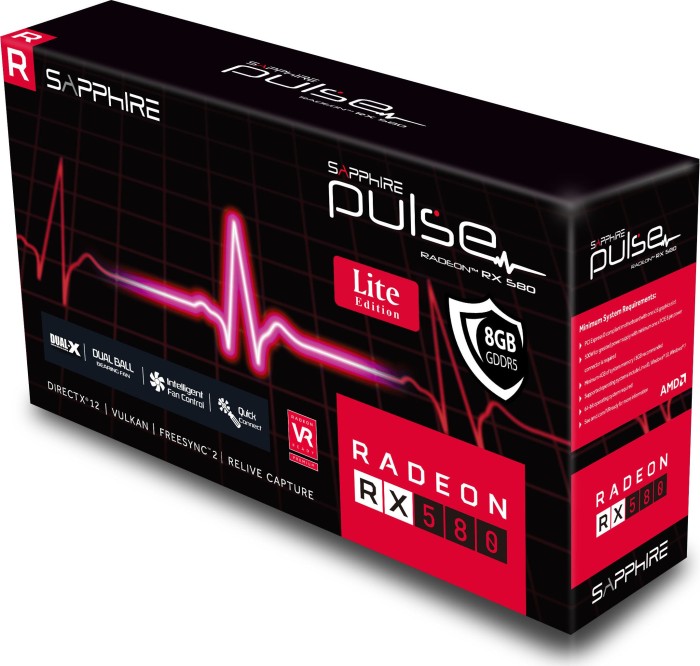 Sapphire VGA PULSE RADEON RX 580 Lite OC 8G GDDR5 11265-67-20G