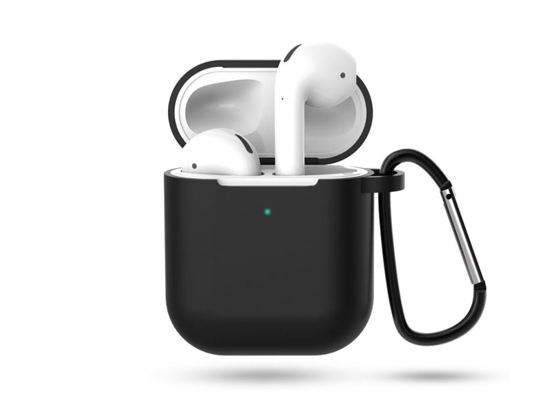 Silicon Case for Airpods 1 & 2 (Black)