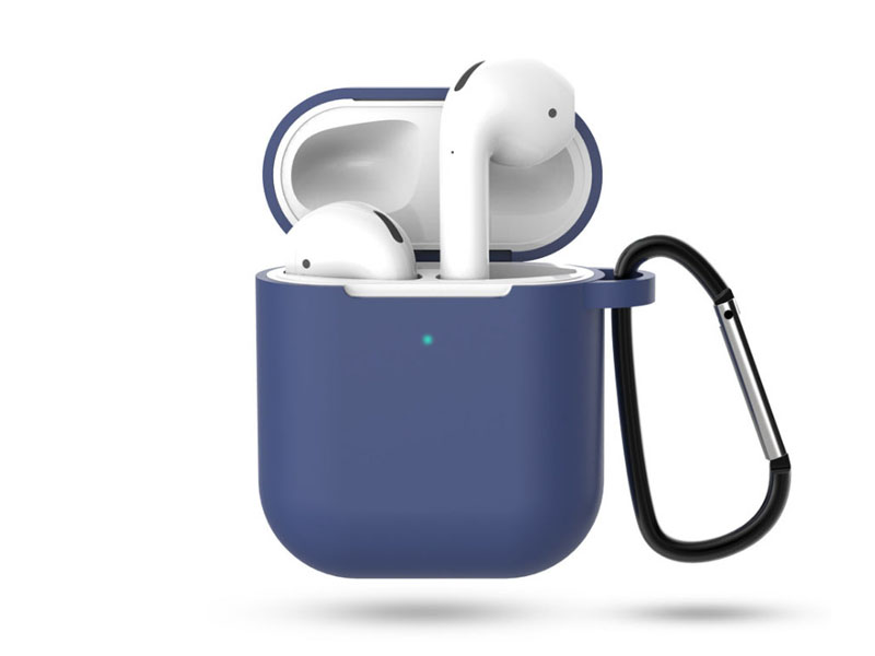 Silicon Case for Airpods 1 & 2 (Navy Blue)