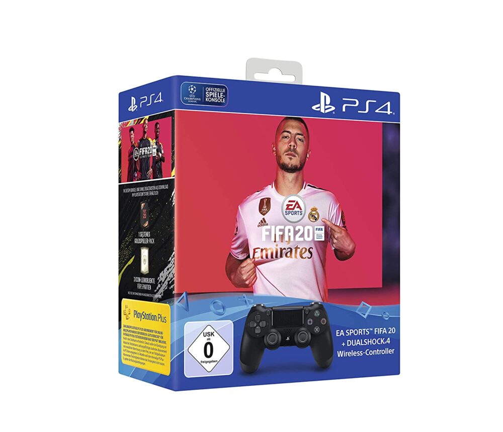 Sony Playstation Wireless Controller Dual Shock black inkl. FIFA 20 - PS4 CONTR FIFA