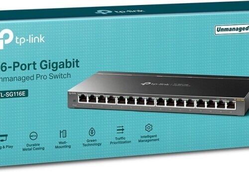TP-Link TL-SG116E Unmanaged Pro Switch 16 Anschlüsse TL-SG116E