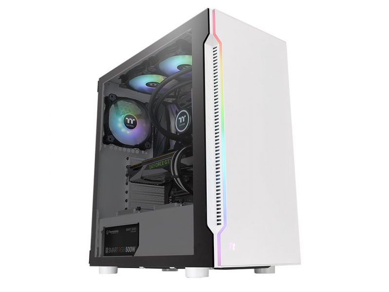 Thermaltake PC- Case H200 TG Snow RGB |CA-1M3-00M6WN-00