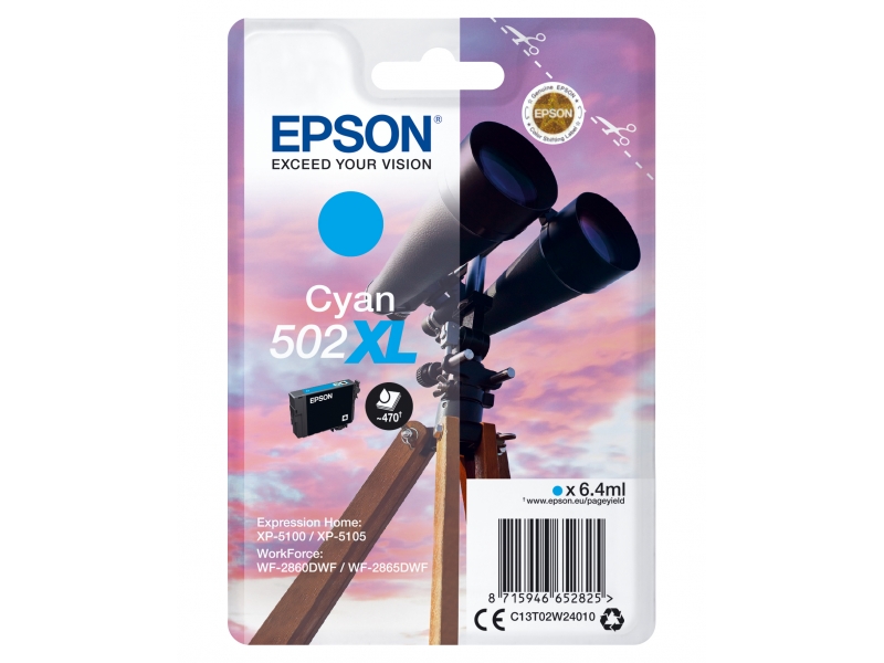 Tintenpatrone 502XL 6,4ml cyan - C13T02W24010