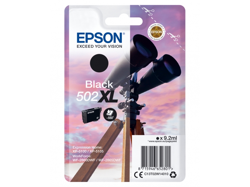 Tintenpatrone 502XL 9,2ml schwarz - C13T02W14010