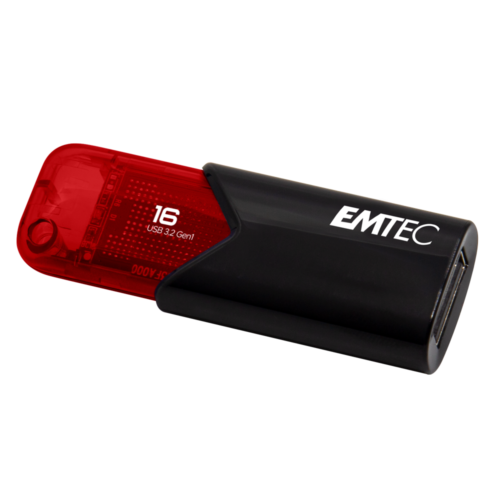 USB FlashDrive 16GB EMTEC B110 Click Easy (Rot) USB 3.2 (20MB