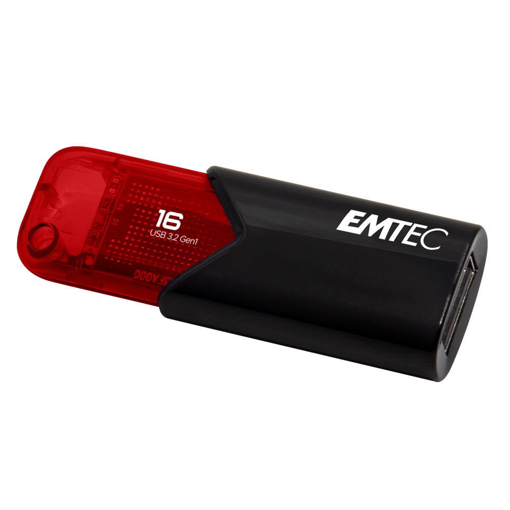 USB FlashDrive 16GB EMTEC B110 Click Easy (Rot) USB 3.2 (20MB