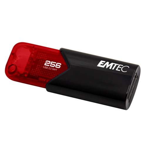 USB FlashDrive 256GB EMTEC B110 Click Easy (Rot) USB 3.2 (20MB