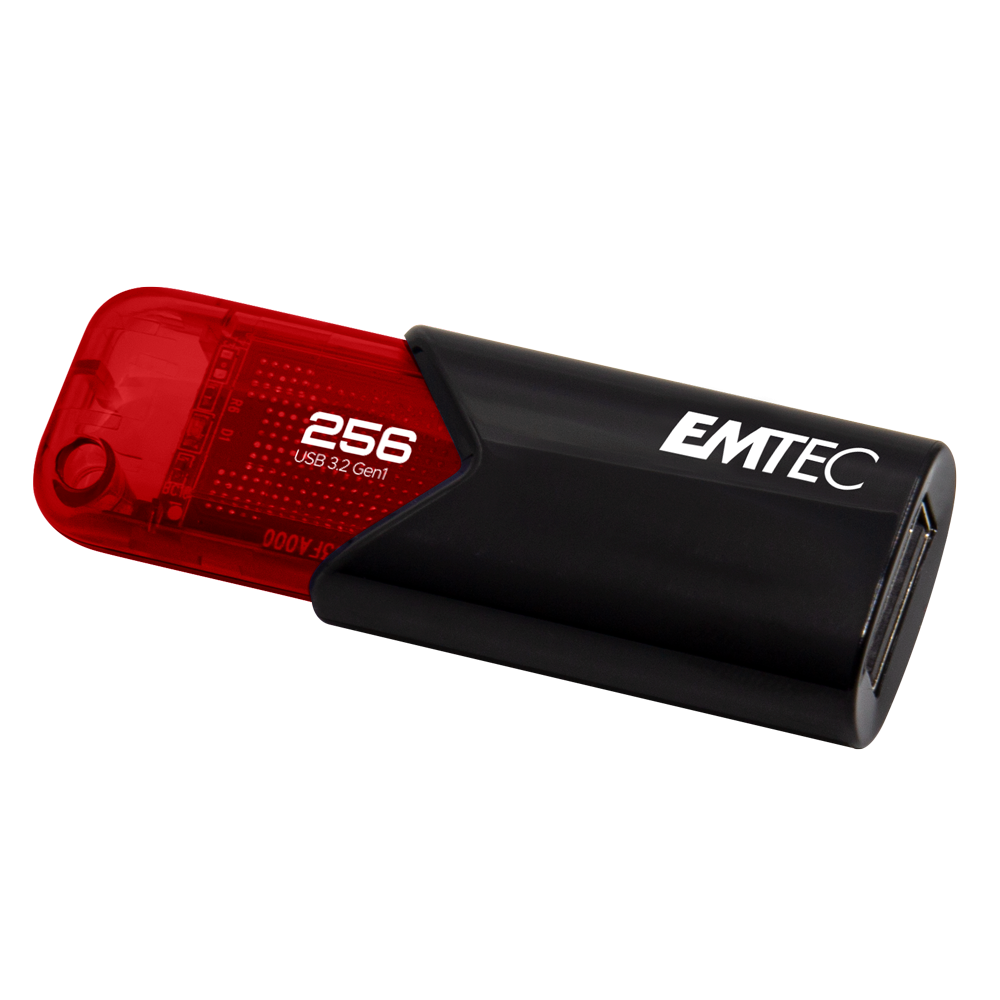 USB FlashDrive 256GB EMTEC B110 Click Easy (Rot) USB 3.2 (20MB