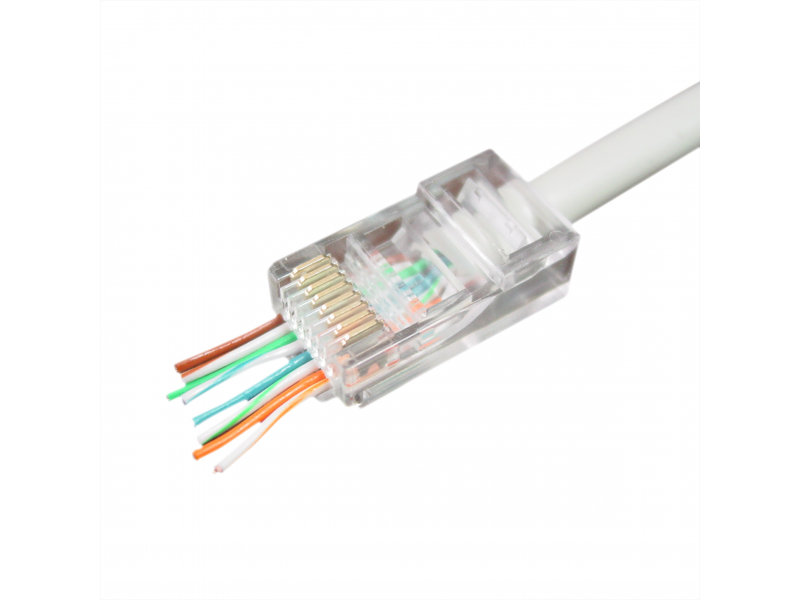 Universal Pass-Through modular UTP Stecker 8P8C 10er Pack LC-PTU-01