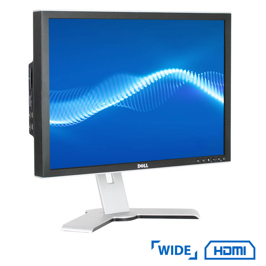 Used Monitor (A-) 2408WFPB TFT/Dell/24"/1920x1200/Wide/Silver/Black/D-SUB & DVI-D & HDMI & DP & USB