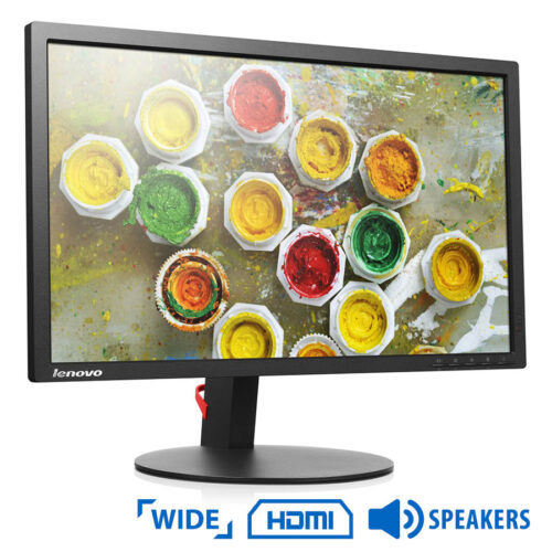 Used Monitor T2254p LED/Lenovo /22"/1680x1050/Wide/Black/w/Speakers/D-SUB & DP & HDMI