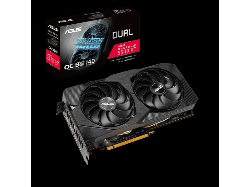 VGA Asus Radeon RX 5500 XT 8GB DUAL OC EVO | ASUS - 90YV0DV1-M0NA00
