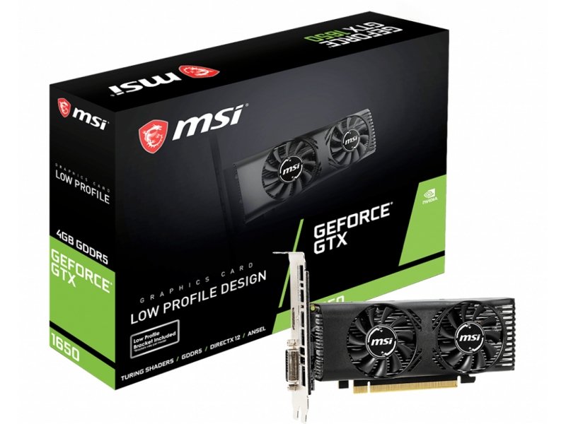VGA MSI GeForce® GTX 1650 4GB 4GT LP OC | MSI - V809-3250R