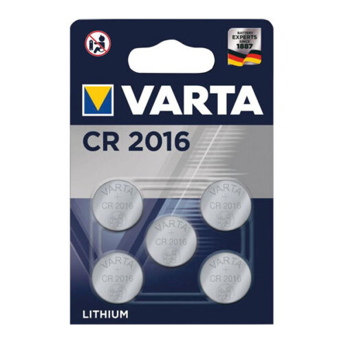 Varta Batterie Lithium Knopfzelle CR2016 Blister (5-Pack) 06016 101 415