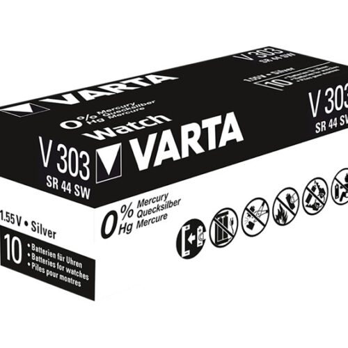 Varta Batterie Silver Oxide Knopfzelle 303 Retail (10-Pack) 00303 101 111