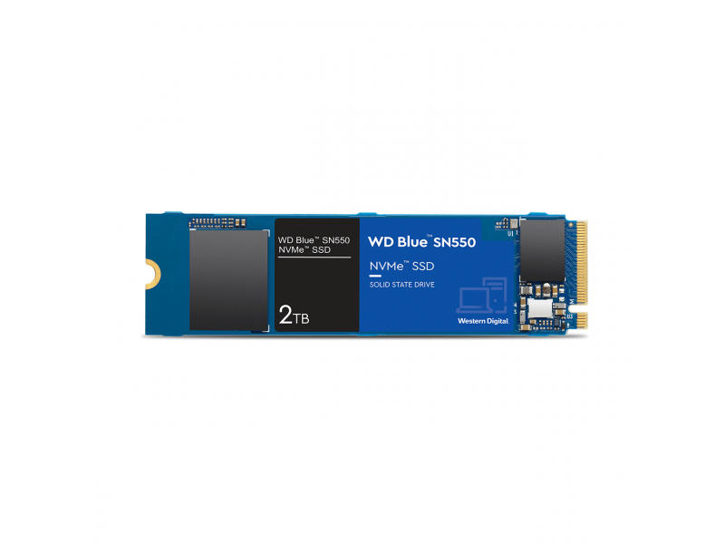 WD Blue SN550 2TB NVMe SSD, Gen3 x4 PCIe, M.2 2280, 3D NAND WDS200T2B0C