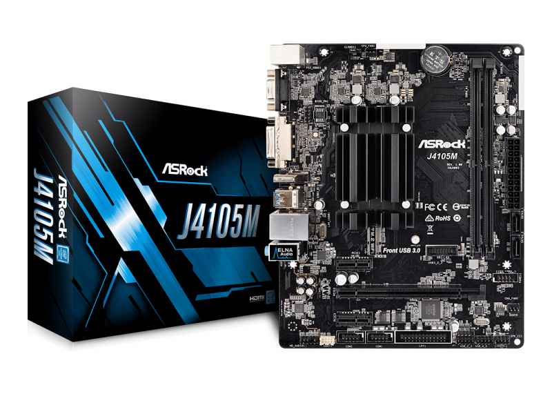 ASRock J4105M Micro ATX mATX Motherboard - 8GB DDR4 90-MXB6C0-A0UAYZ