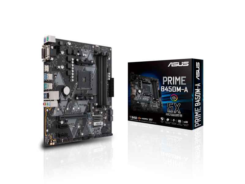 ASUS PRIME B450M-A AMD B450 Socket AM4 Micro ATX 90MB0YR0-M0EAY0
