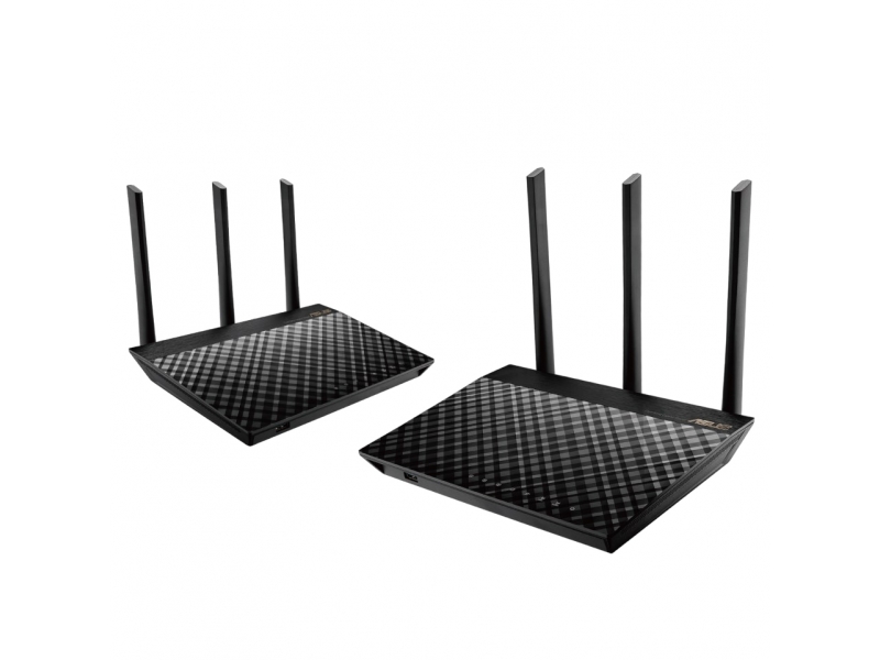 ASUS WL-Router RT-AC67U AC1900 2er Pack AiMesh 90IG04K0-BO3100
