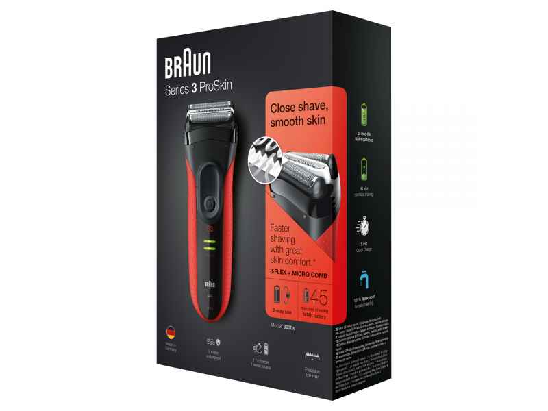 Braun Series 3 3030s men's shaver Foil shaver Trimmer Black