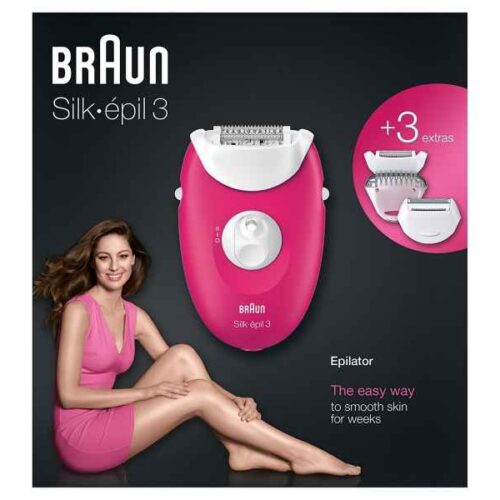 Braun Silk-épil 3 Epilator SE3-410 pink-white