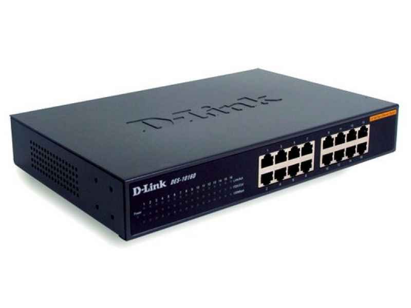 D-Link DES 1016D - Switch - 0.1 Gbps - USB Rack Module DES-1016D