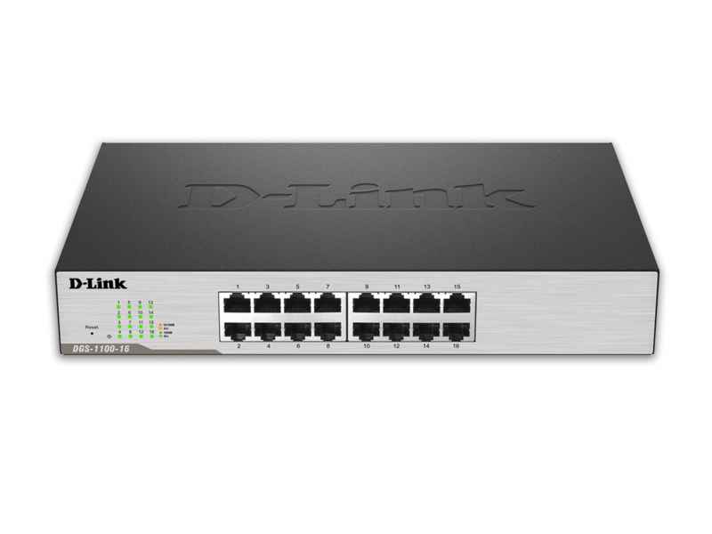 D-Link EasySmart L2 Black - Switch - 1 Gbps - Rack Module DGS-1100-16