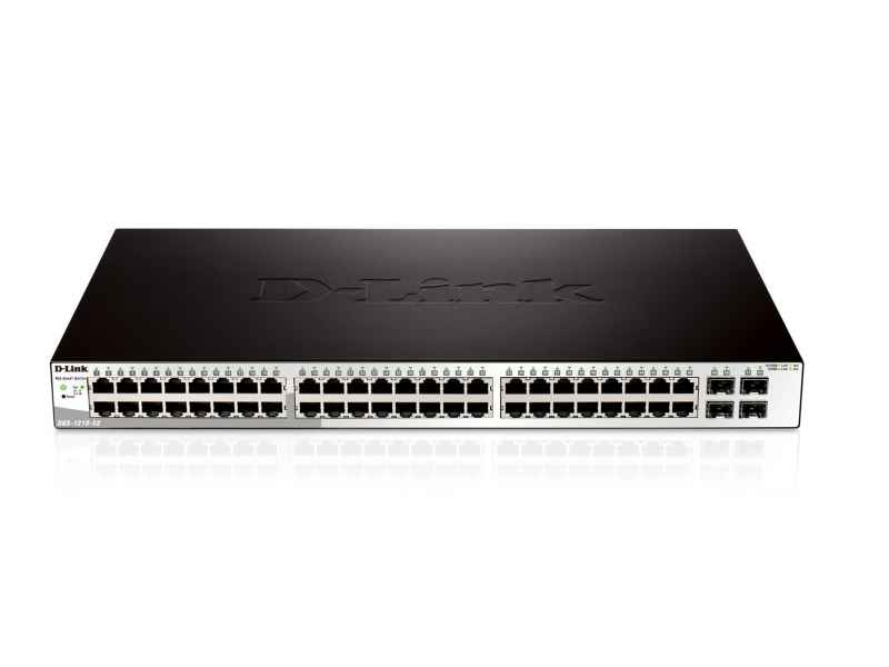 D-Link Managed L2 1U Black network switch DGS-1210-52