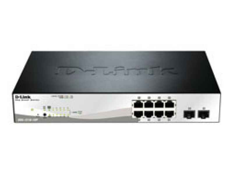 D-Link Managed Power over Ethernet (PoE) 1U network switch DGS-1210-10P