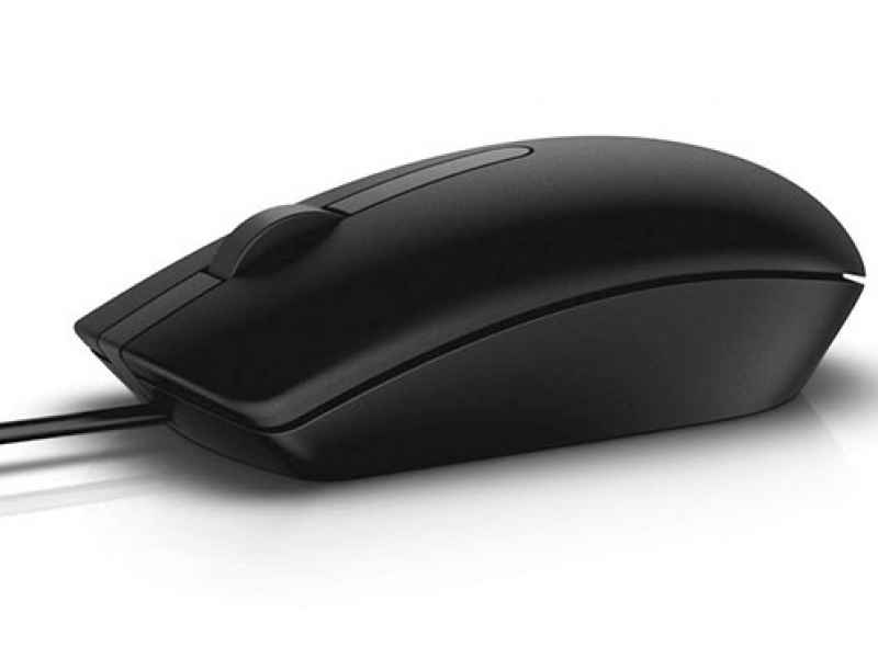 Dell MS116 mice USB Optical 1000 DPI Ambidextrous Black 570-AAIR
