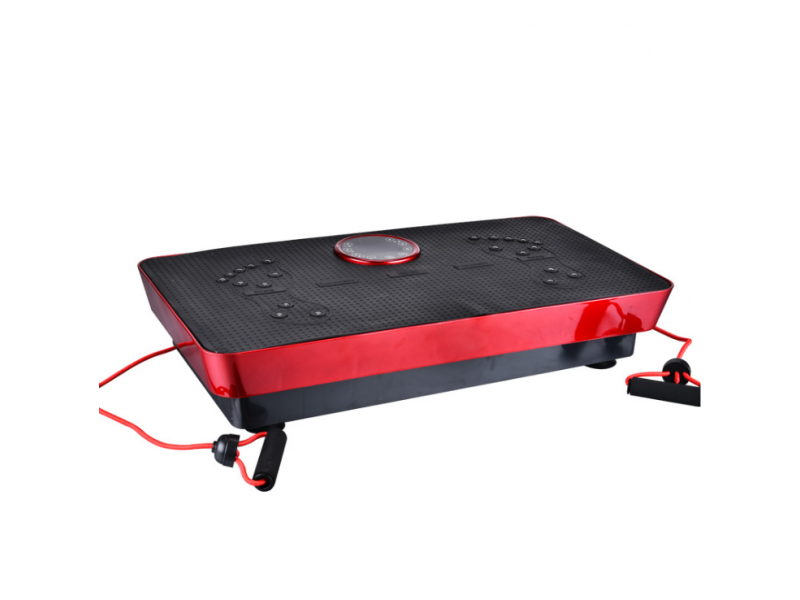 Fitness Body Magnetic Therapy Vibration Plate + Music 73cm (Black-Red)