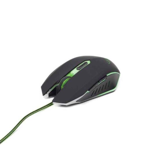 Gembird mice USB 2400 DPI Ambidextrous Black,Green MUSG-001-G