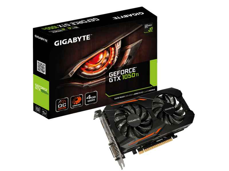 Gigabyte Graphics card GeForce GTX 1050 Ti 4GB GDDR5 GV-N105TOC-4GD