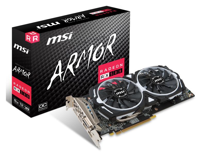Graphiccard MSI Radeon RX580 ARMOR 8G OC V341-064R